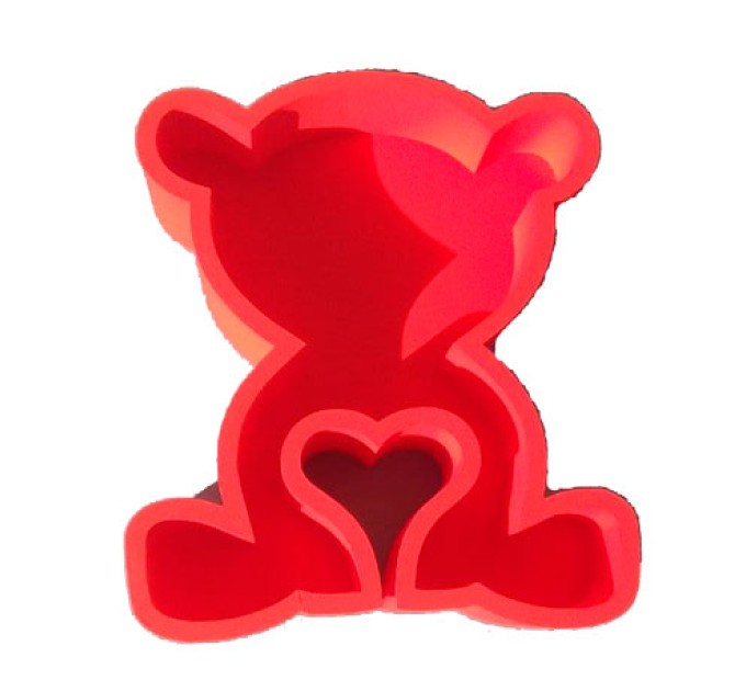 Мишка с сердечком 30*20, красный