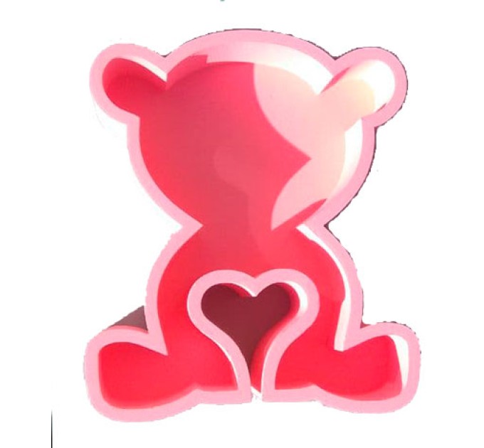 Мишка с сердечком 30*20, розовый