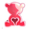 Мишка с сердечком 30*20, розовый