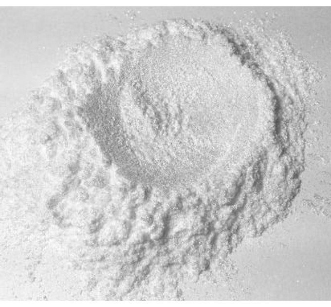 Серебристо-белый, перламутровый пигмент, 10 гр