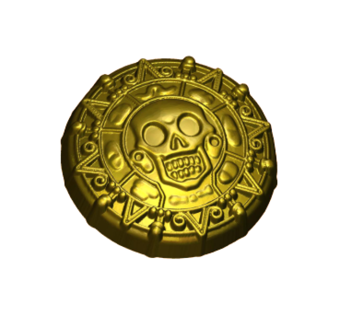 Монета пирата, пластиковая форма