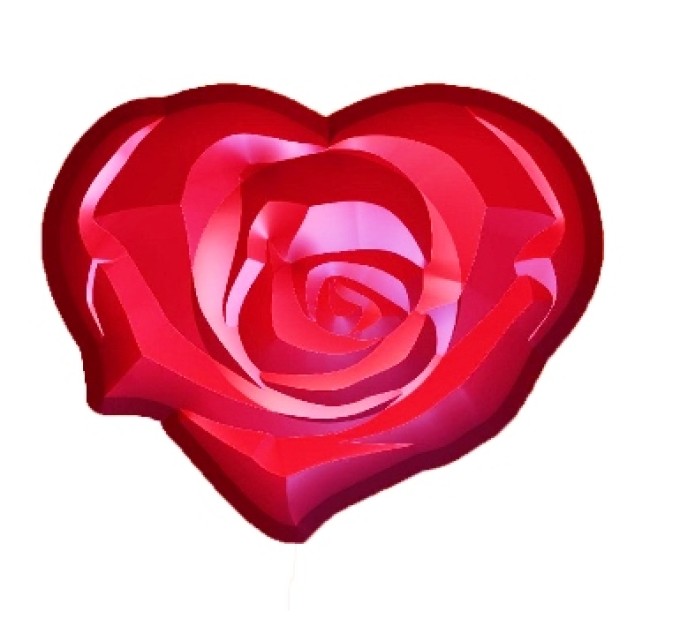 Сердце роза-2, пластиковая форма