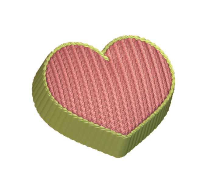 Сердце вязаное-2, пластиковая форма