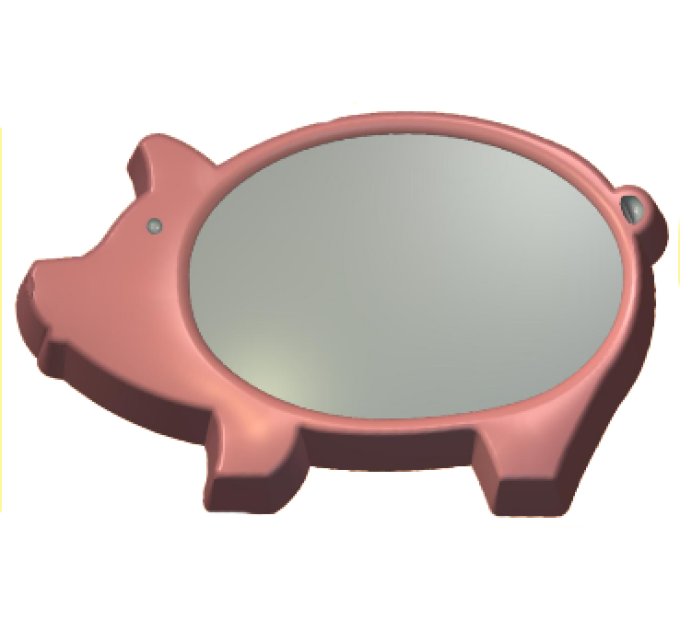 Свинка под картинку, пластиковая форма