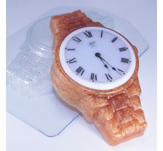 Часы металлический браслет, пластиковая форма