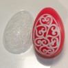 Яйцо/орнамент сердечки завитушки, пластиковая форма