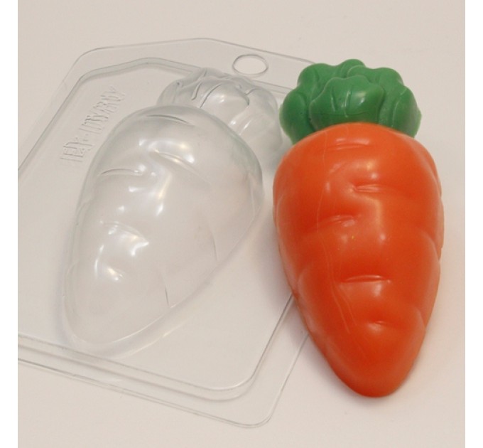Морковка мультяшная, пластиковая форма