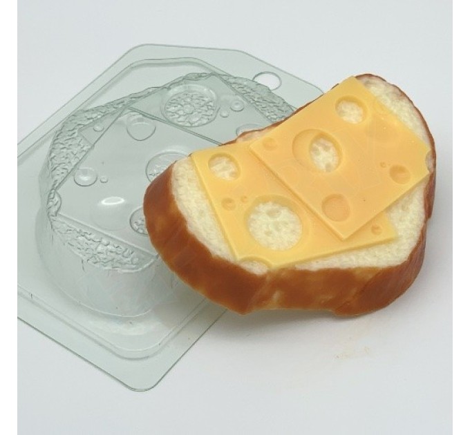Хлеб белый с сыром, пластиковая форма