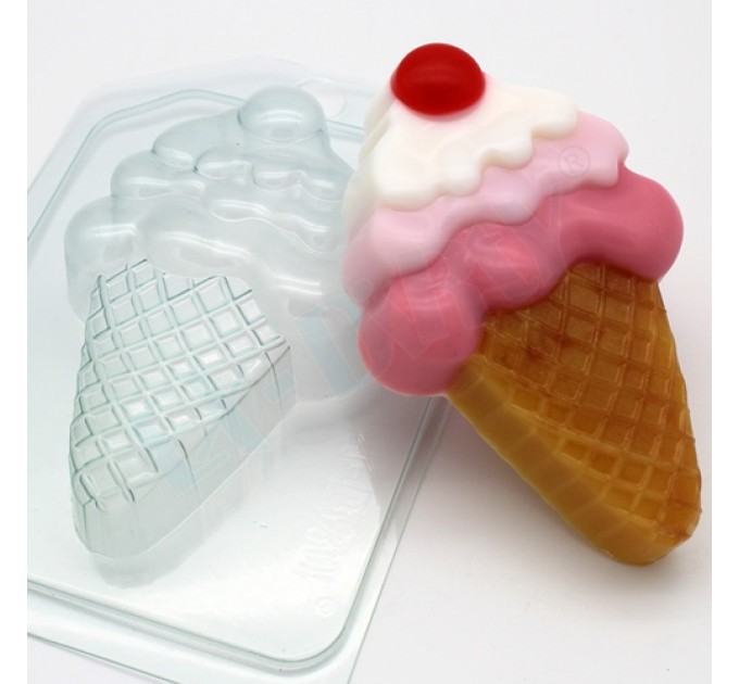 Мороженое/Рожок с ягодкой, пластиковая форма