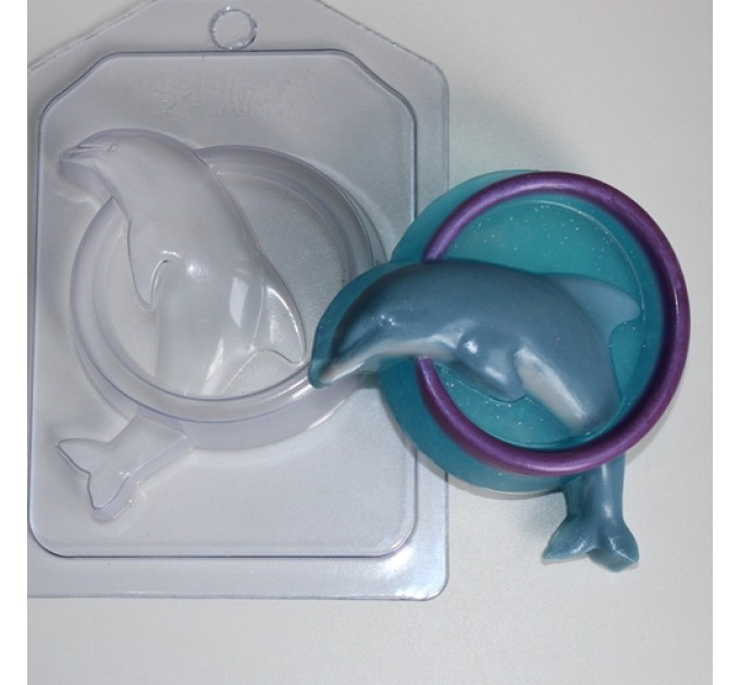Дельфин в обруче, пластиковая форма