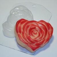Сердце-роза, пластиковая форма