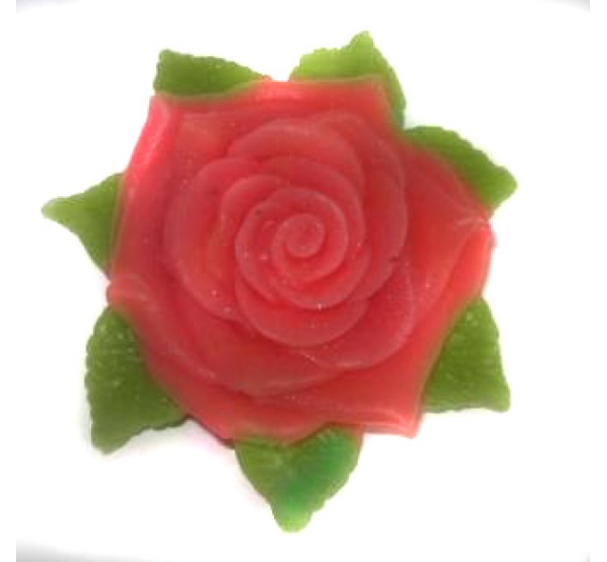 Силиконовая форма Роза с листиками, 110 г