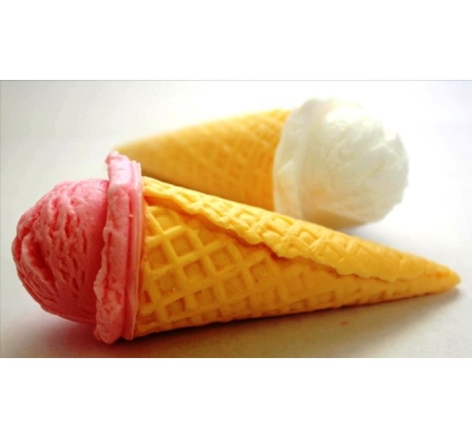 Силиконовая форма Мороженое рожок 3D (2 формы), 65 гр