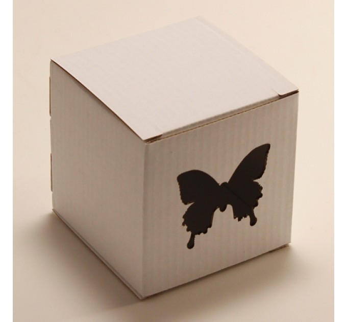 Коробка с окошком "бабочка" коричневая 70 мм