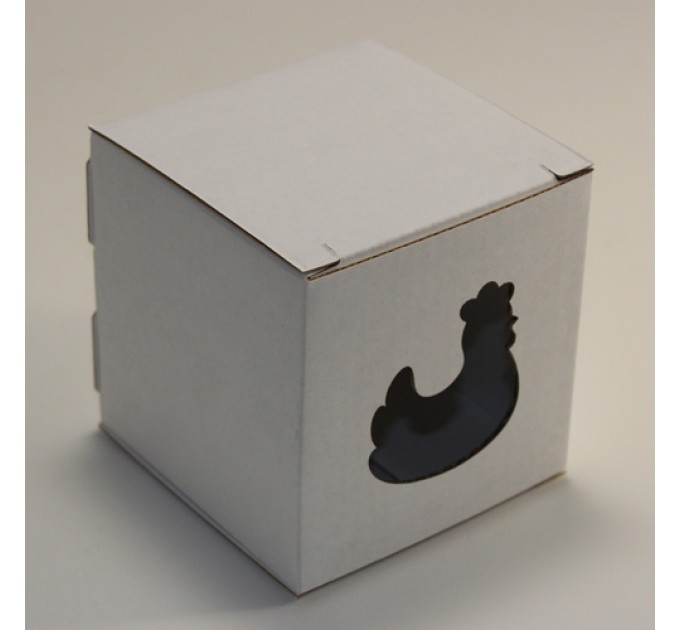 Коробка с окошком "курочка" коричневая 70 мм