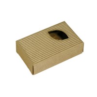 Коробка с окошком "лист"  67х107х27 мм