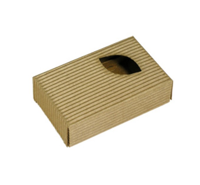 Коробка с окошком "лист" 67х107х27 мм